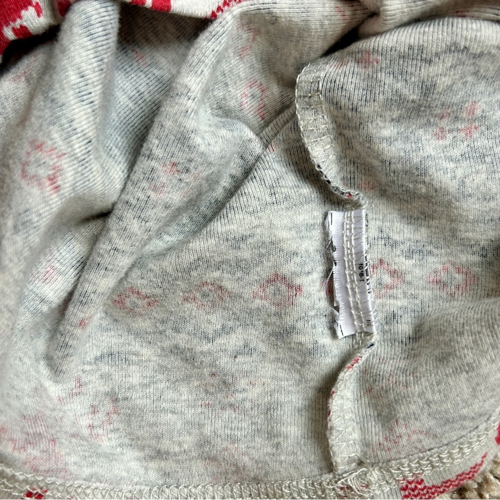 Gap Kids Gray Red Reindeer Fair Isle Holiday Snug Fit Pajama Set Size 10 - Picture 7 of 12